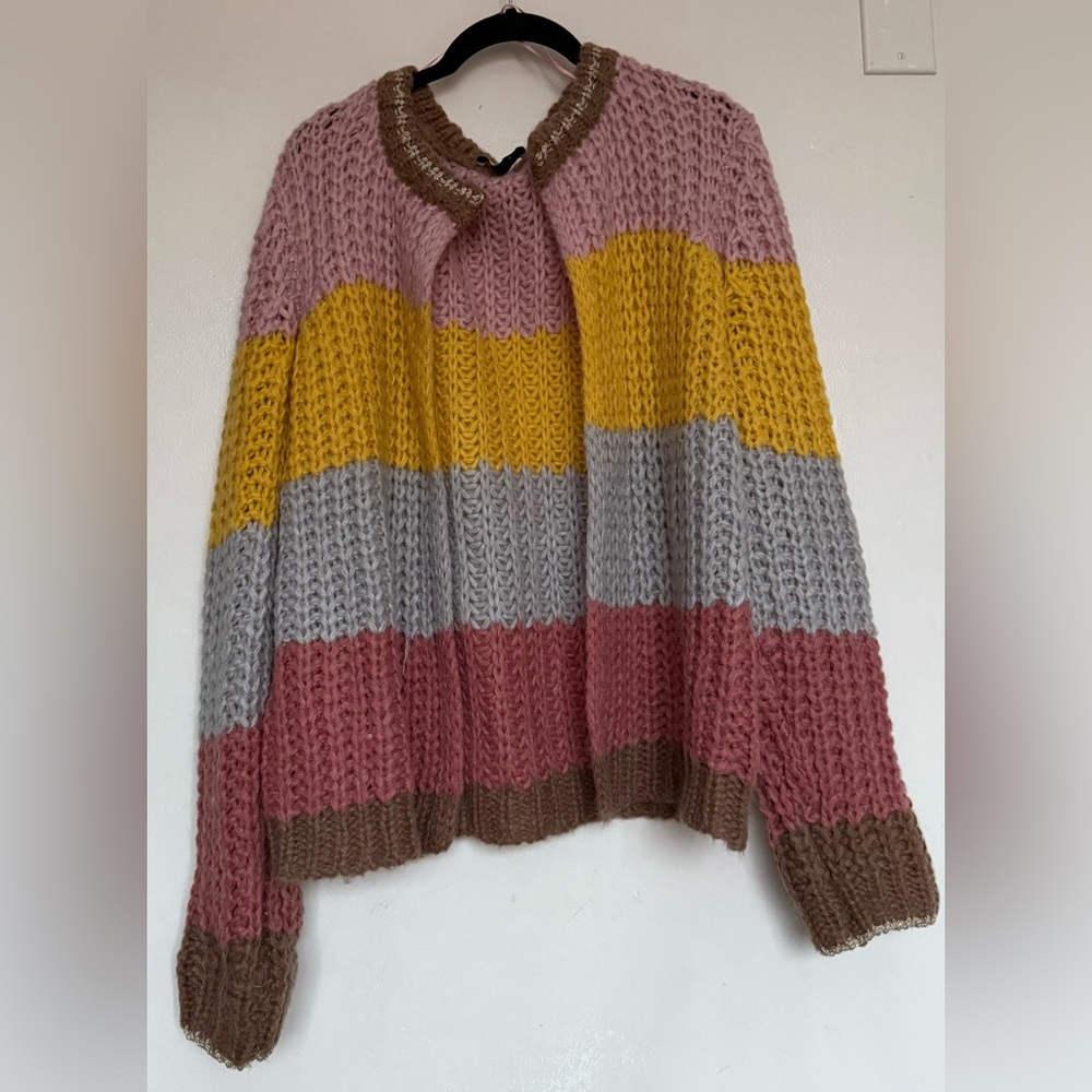 Cozy Multicolor Striped Women's Sweater